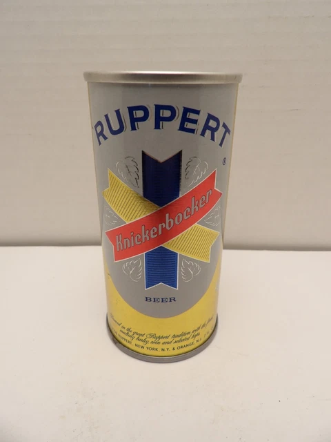 7oz RUPPERT KNICKERBOCKER STRAIGHT STEEL PULL TAB BEER CAN #29-27 NEW YORK