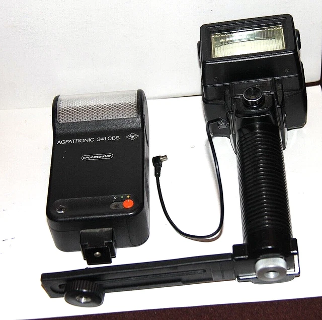 SET FLASH NATIONAL PE-3066G STAFFA/AGFATRONIC 341 CBS Con Cavetteria Funzionanti