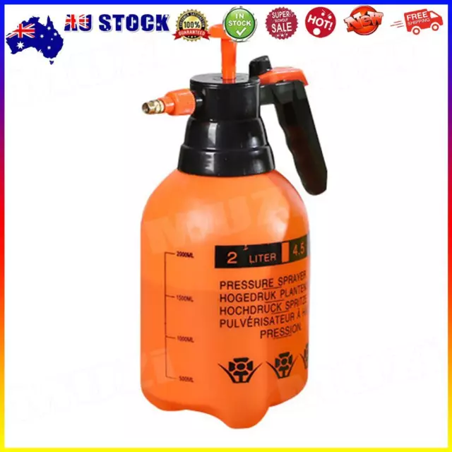 # 2L Manual Garden Sprayer Spray Weed Killer with Adjustable Nozzle (Orange)