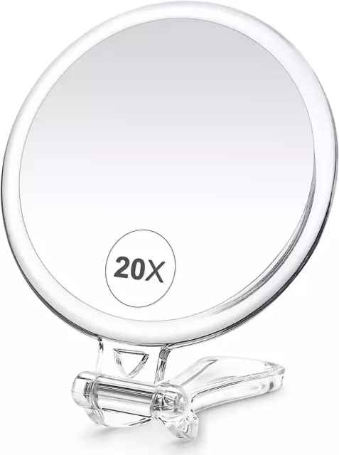 10X MAGNIFYING LIGHTED MAKEUP MIRROR Daylight LED Vanity Bathroom Travel Compact