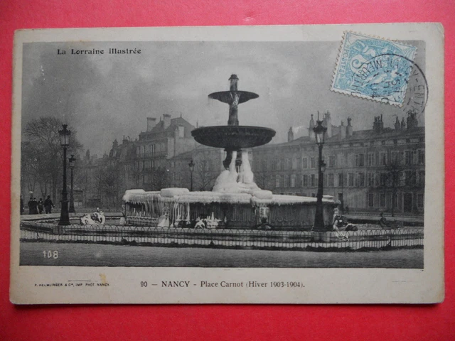 NANCY  :  La Place Carnot  -  Hiver 1903-1904..........VO.1904.