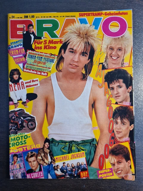 BRAVO 24/1983 Heft Komplett - KajaGooGoo, Nena, Michael Jackson, Supertramp-Top!