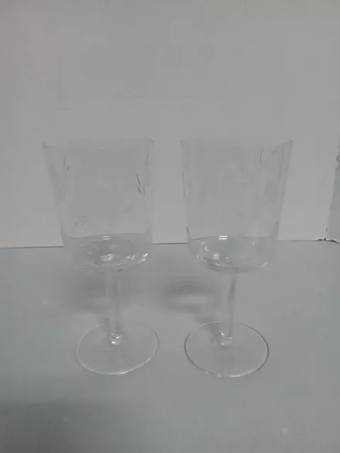 Princess House Crystal Wine Glasses Set of 2Lg Glasses