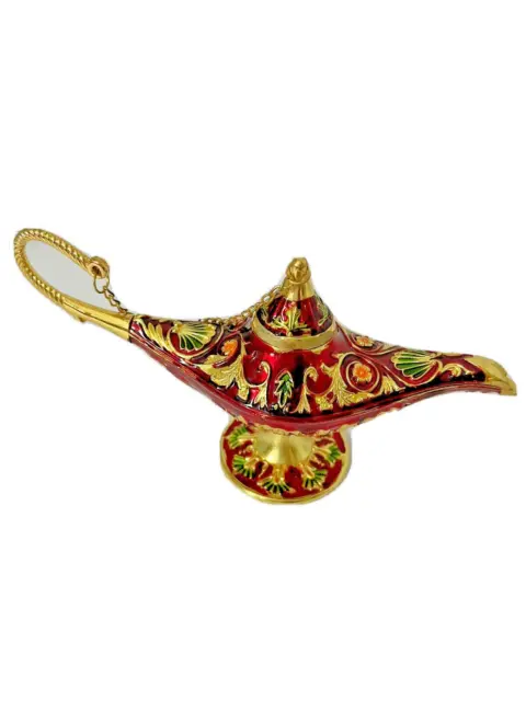 Vintage Cloisonne Enamel Aladdin Magic Lamp Home Ornament