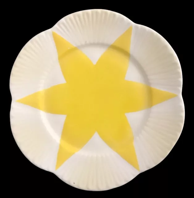 Rare Vintage Art Deco Shelley Dainty Yellow Star 11770~Side Plate~6”~Bread Butte