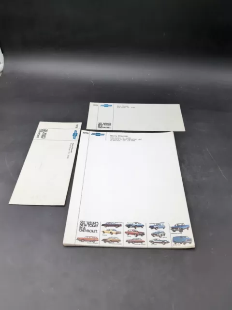1978 Chevrolet Dealership Blank Letters W Envelopes Original