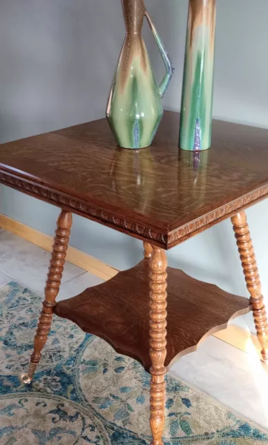 Antique Glass Ball and Claw Entry Center Parlor Table