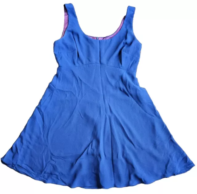 Laundry by Shelli Segal Blue Mini Dress Size 12 Vintage Y2K, 90s