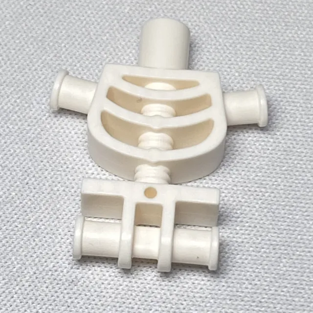 LEGO 1x Torso Minifig Torso Skeleton Bones White/White