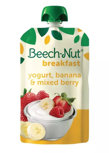 BeechNut Fruities Stage 4 Baby Food Banana, Choose 3.5 Oz Pouch, 12+ Months 6ct