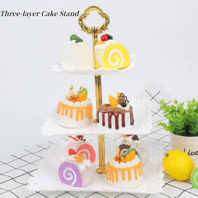 Europeo Three-Layer Torta Stand Vassoi Festa Matrimonio Dessert Caramelle Frutta
