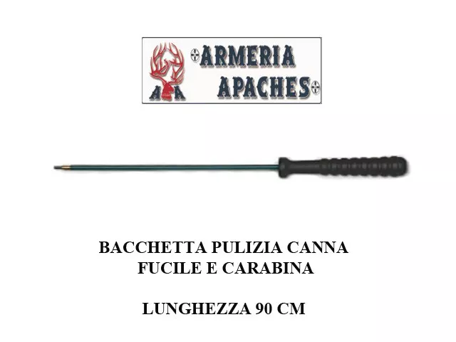 Bacchetta pulizia canna fucile carabina megaline lunghezza asta 90 cm