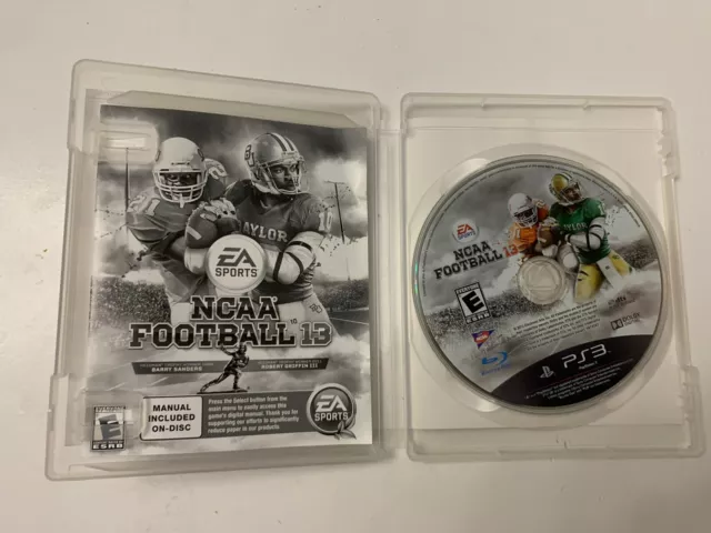 NCAA Football 13 PS3 (Sony PlayStation 3, 2012) Complete w/ Manual