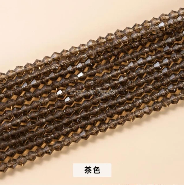 Wholesale 10pcs/package 6mm Crystal pointed beads diamond shaped glass beads