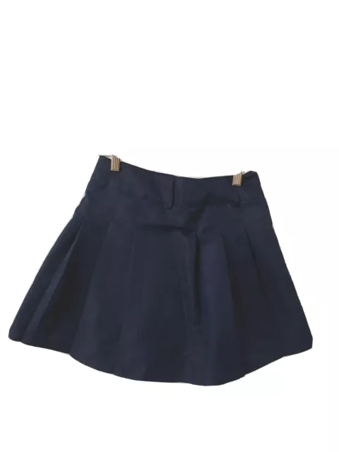 Genuine School Uniform Girls Blue Skirt Shorts Size 12 Pleated Pockets Zipup