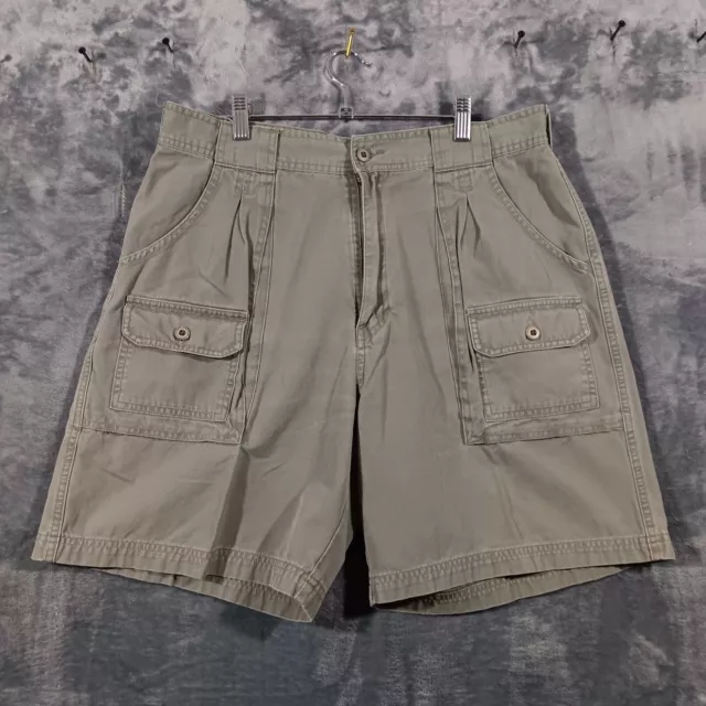 Cabela's Cargo Shorts Womens 14 Greeen 7 Pocket Hiker Canvas Hiking Outdoors