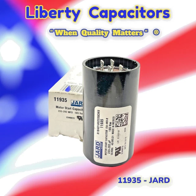 233-292 uF x 165 VAC Motor Start AC Capacitor By Liberty Capacitors