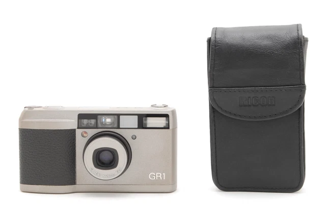 LCD Works!! [Near MINT] Ricoh GR1 Silver 35mm Point & Shoot Film Camera JAPAN