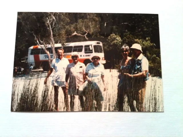 Vintage 80s Photo Family Vacation Australia Adventure Safari Tour Group Picture