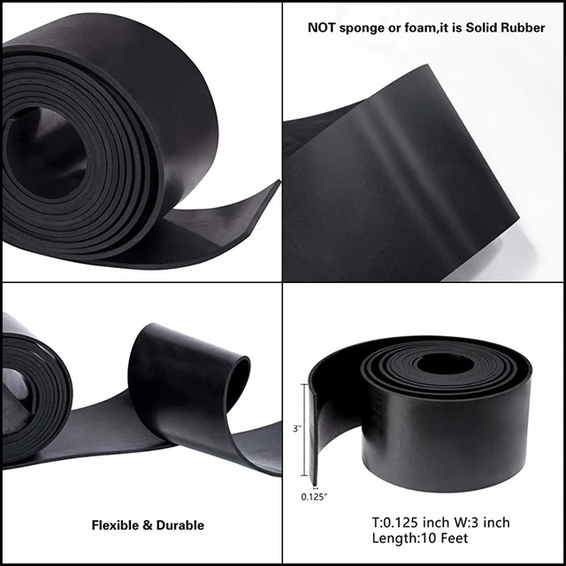 Inch 10 Sheet Material 1/8 Rubber Gasket .125 Seal Feet