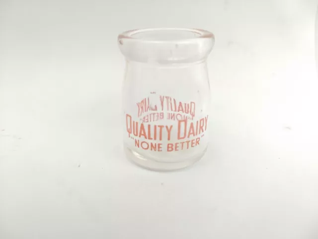 VINTAGE DAIRY MILK Sampler Small Glass Bottle Jar 