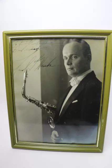 Vintage FREDRICK L. HEMKE Signed 8" x 10" Original Portrait Photo with Saxophone