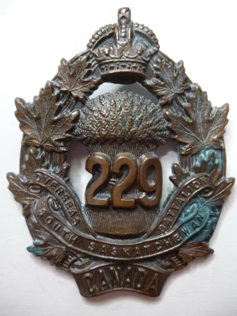 229th (South Saskatchewan) Battalion Cap Badge, Crighton - Canada CEF WW1