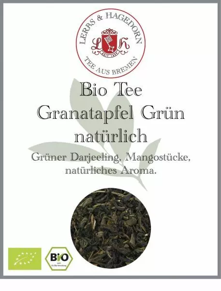 Bio Té Granada Verde Natural 250g