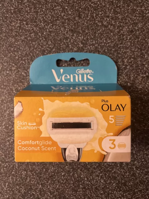 Gillette Venus Comfortglide OLAY womens 5 blade razor cartridge Pack Of 3 BNIB