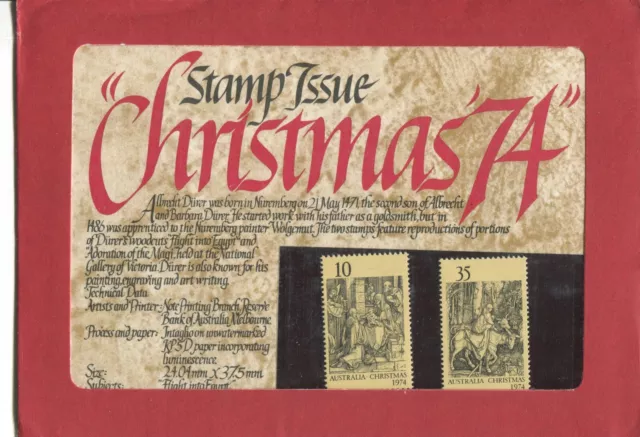 1974 Australian Stamps - Christmas - Post Office Pack (Sealed)