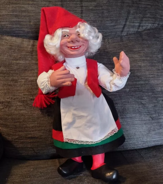 Arne Hasle Doll Norwegian Female Gnome Christmas Elf Vintage Latex Norge 14”