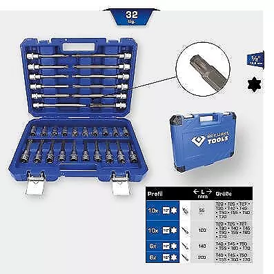 KS TOOLS 1/2" Bit-Stecknuss-Satz, 32-tlg, Torx-Profil