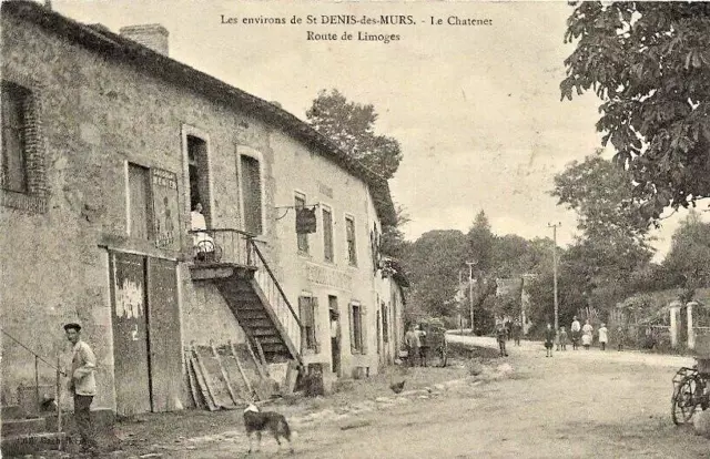 87 Cpa Debut 1900  Le Chatenet Environs De St Denis Les Murs Route De Limoges