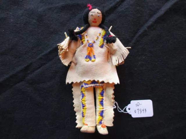 Native American Beaded Leather Doll,  From South Dakota Collector  Sd-0823*07843