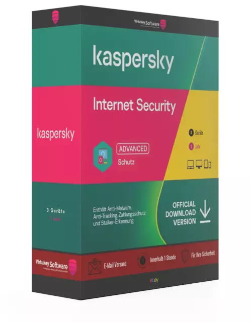 Kaspersky Internet Security 2024 • 3 PC • 1 Jahr • Download • NEU • ESD-Key