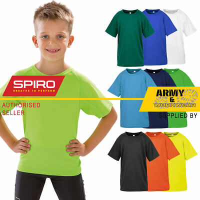 SPORT per Bambini T-shirt Scuola PE Kit Bambini Traspirante Quick Dry Ragazzi Ragazze Top