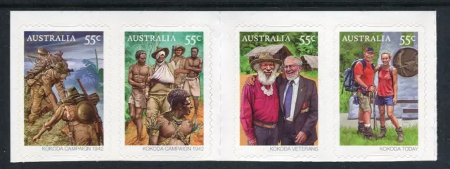 2010 KOKODA! Joint Issue With Papua New Guinea - Strip of 4  Booklet Stamps