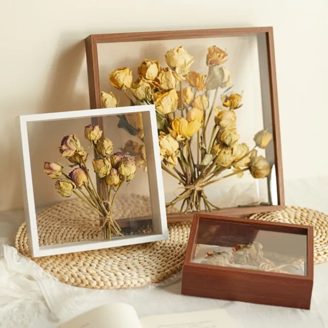 Home Decor Display Box Dry Flower Flower Display Frame Wood Frame Wall Mount