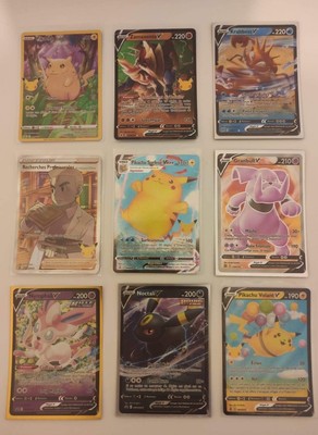 Lot De 9 Cartes Pokémon V, FA MINT_Bloc Épée et Bouclier FR 2021/2022