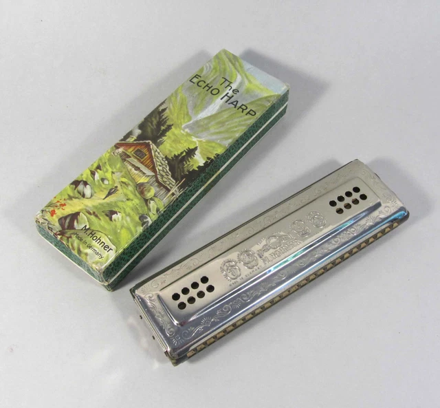 Ancien Harmonica Echo Harp « Hohner » Dans Boîte - Super État