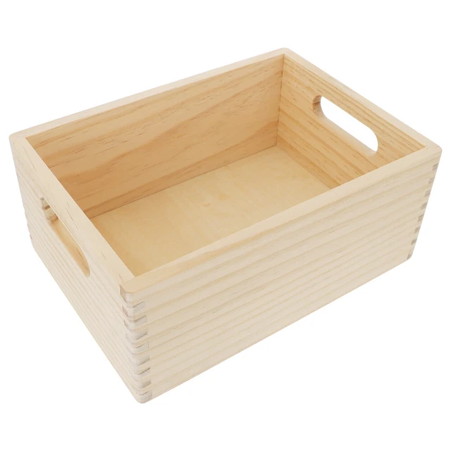 Caja de almacenamiento de cocina de madera suculentas plantador utensilios de cocina niño