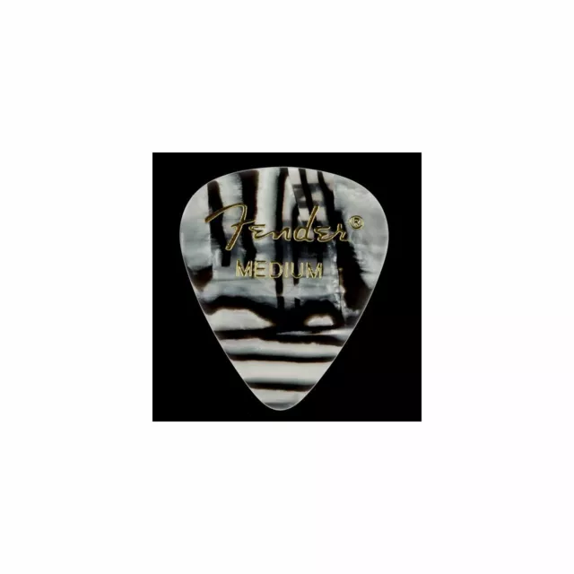 Fender 351 Shape Premium Picks, Medium, Zebra, 12 Count