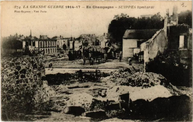 CPA Militaire, En Champagne - Suippes bombarde (278625)