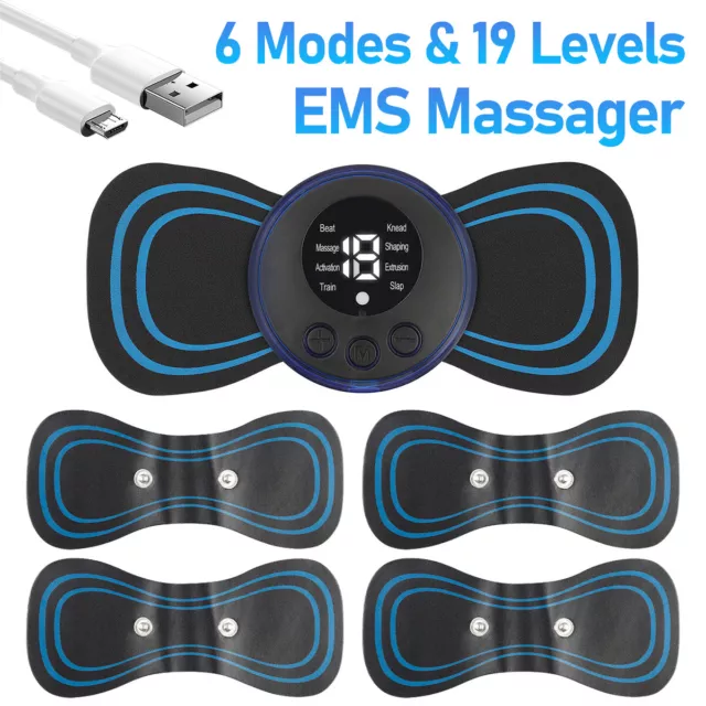 TENS UNIT EMS Massager Neck Back Full Body Muscle Stimulator Pain ...