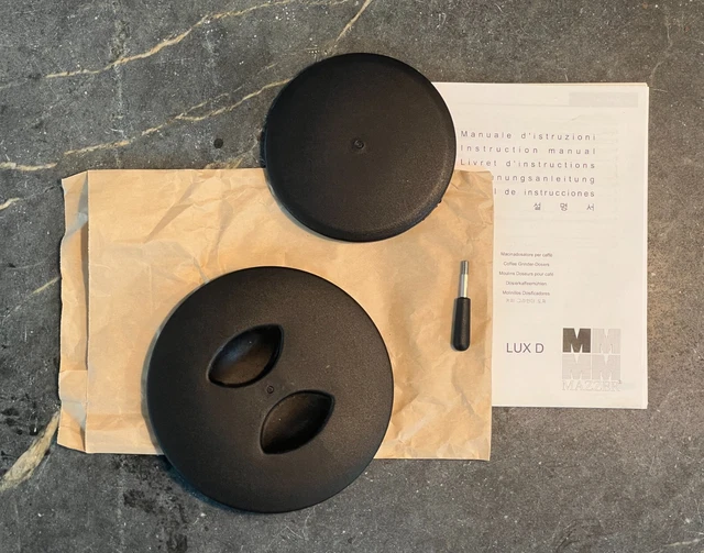Hopper / Doser Lid + Adjustment Disk for the La Marzocco Mazzer Lux-D Grinder