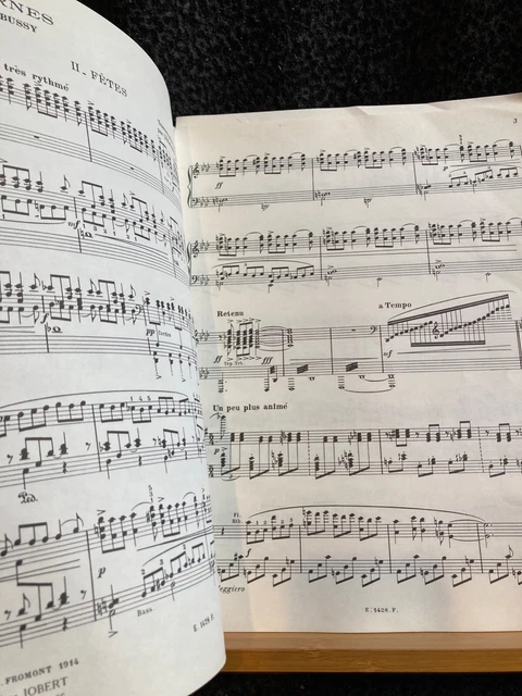 Debussy Fetes Nocturnes n°2 partition piano Borwick éditions Jobert