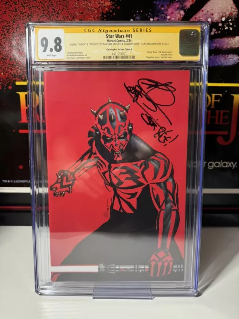 Star Wars 41 Marvel 2024 CGC SS 9.8 JTC Darth Maul Signed By JTC And Ray Park