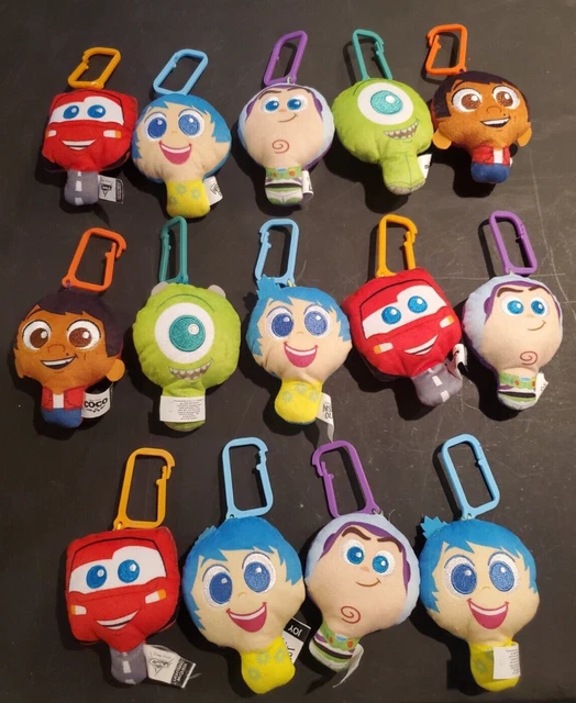 LOT 14 DISNEY PIXAR Pals MCDONALDS Happy Meal PLUSH Keychains SOFT TOYS