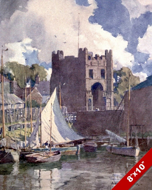 South Gate Kings Lynn England English Landscape Art Painting Real Canvas Print