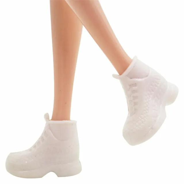 5 Pairs Doll Shoes White Tennis Training Sandals For Barbie Dolls 11.5 inch Gift